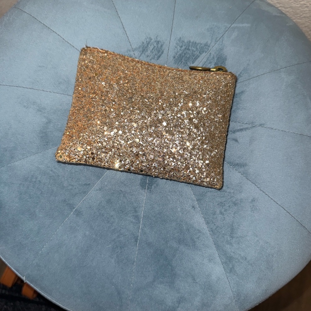 Madewell Gold Glitter Wallet Pouch - Picture 3 of 3